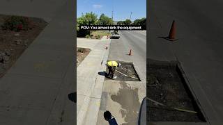 Little sinkhole action 😅 #pov #fyp #bluecollar #construction #wirtgen #asphalt