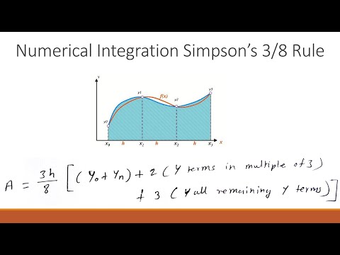 Numerical Integration by Simpson's 3/8th rule with example