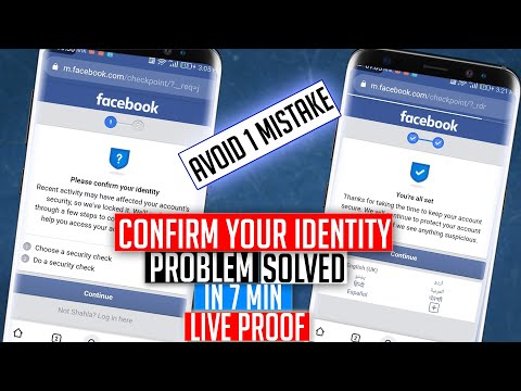 Please Confirm Your Identity Facebook Problem 🔥 | Choose a Security Check Facebook | English