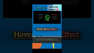 Hover button effect HTML CSS #short