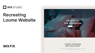 Recreating Loume Homepage in Wix Studio
