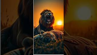 LION vs TIGER 🩸 Who’s the True King?! | Animal Clash Battles #Shorts #viralvideo #animals  #lion