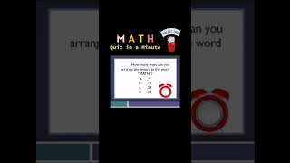 Math Quiz no. 4 #math #mathematics #mathquiz #mathquizgame #learnmath #learnmathonline #shorts