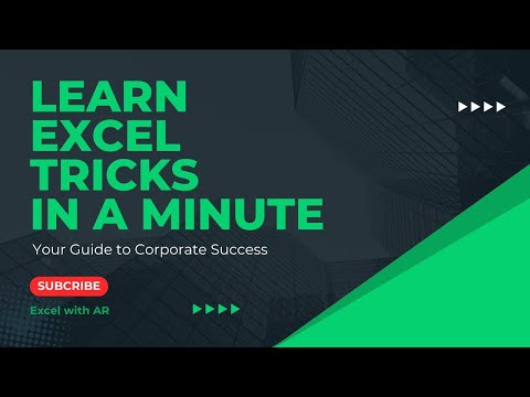 Excel Tricks in a Minute | Work Smarter, Not Harder! | தமிழில் எளிய விளக்கம்