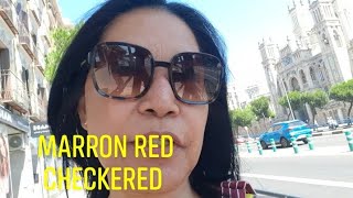 MARRON RED CHECKERED IN [ WALKTOH&MSHOP] |rely relyliz