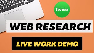 Web Research  Live Project Demo Fiverr|  How to  Find Email  LinkedIn from  Name and Company