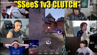 Valorant pros/streamers react to DFM SSeeS 1v3 PISTOL CLUTCH against TALON