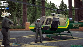 GTA V - LSPDFR 0.4.9🚔 - LSSD/LASD - Sheriff Air Unit Patrol - High Speed Vehicle Pursuits - 4K