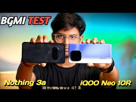 iQOO Neo 10R vs Nothing 3a Gaming Test – FPS, Battery Drain!Which Phone Handles Games Better?