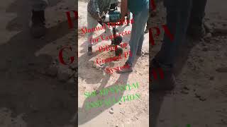 Manual Drilling for Concrete Piling in Ground Mount PV System | Solar Foundation Construction #solar