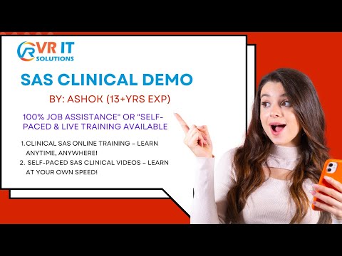 Clinical SAS Demo Session | Learn Clinical SAS from Scratch | Latest | VR IT SOLUTIONS