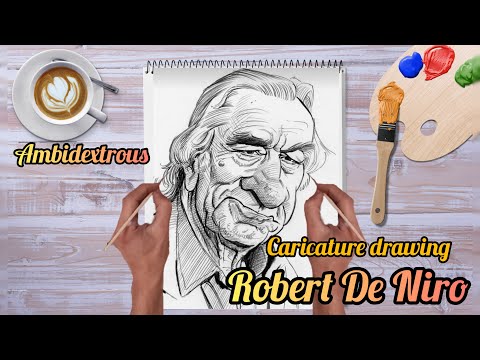 Robert De Niro drawing caricature