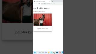 How to Create Card Design with image Html and CSS #html #css #cards #design #image #shorts