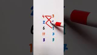 Draw a checkered path with numbers ? #tutorial #puzzle