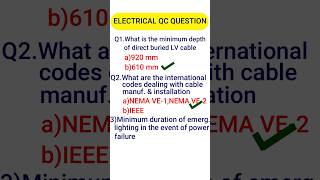 Electrical QC Question  #electrical #qc  #shorts