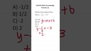 ASVAB/PiCAT Math Knowledge Practice Test Question: Slope of a Line #acetheasvab with #grammarhero