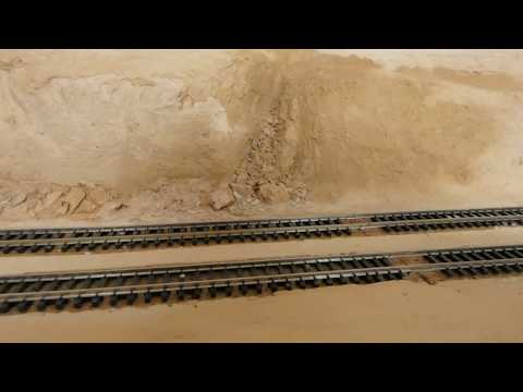 Layout Update, model railroader gets plastered...