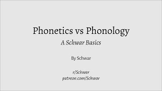 Phonetics vs Phonology