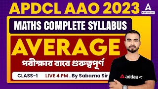APDCL Maths Class | APDCL Previous Year Question Paper | Average for APDCL | Class 1