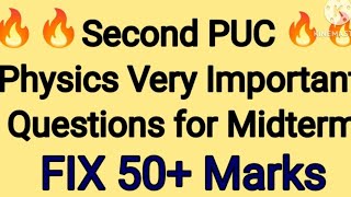 Second puc physics important questions in kannada