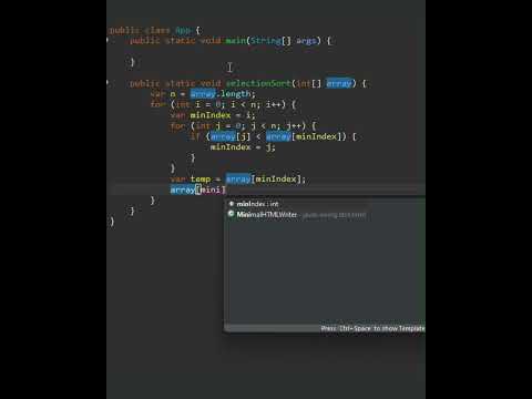 Master Selection Sort in Java! 🚀 Sort Lists Like a Pro #java #algorithm #shorts