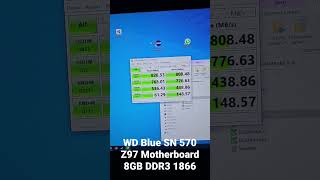 WD BLUE SN570 Z97 Motherboard M2 Crystaldiskmark Test