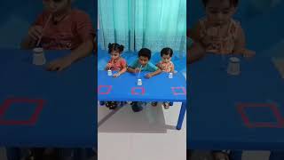 Blow the cup #youtube #youtubeshorts #daycarelife #daycare #groupgames #games