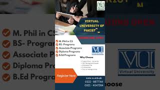 virtual university of Pakistan || Admission open | https://studio.youtube.com/video/_krNNJBAkX4/edit