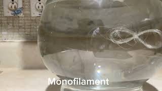 Fishing line sink test