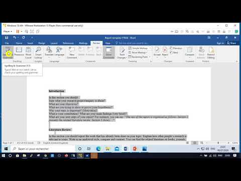 Word 2016: Fraction, Orthographe et protéger un document
