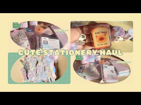 ♡ーa cute stationery haul ♡ aesthetic - relaxing - cozy unboxing 🧺🍂