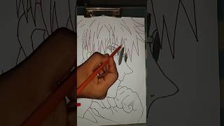 😅Drawing Gojo from jujutsu kaisen#jujutsukaisen #gojofanart #ytshots