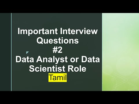 Data Science Interview Questions | Technical Round | Tamil 2023 #interviewquestions #datascience #02