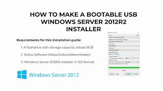 How to Make a Bootable USB (EUFI) Windows Server 2012R2 Installer