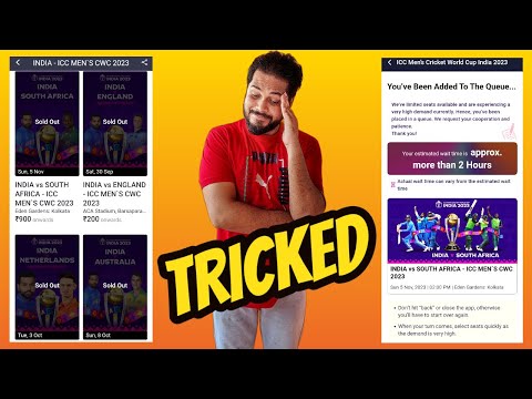 ICC Men's Cricket World Cup 2023 Ticket Black Marketing|BookMyShow & ICC WorldCup Ticket Scam India