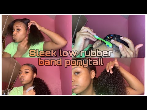 How to : Sleek low rubber band ponytail 😻 |Ft.ISEE HAIR