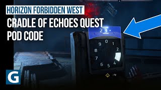 Horizon Forbidden West - Cradle of Echoes quest - What is the pod code?