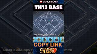 Town Hall 13 Anti 3 Star War Base #clashofclans #th13 #baselink #shorts #coc