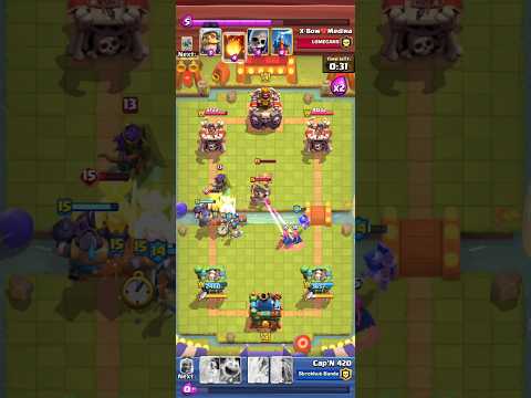 Crushing X Bow deck with Mega Knight & Evo Archers 🗿🏹✨ #clashroyale #supercell  #gaming