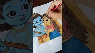 😍Cute Radha Kriishna Painting Part 2 #art #shorts #ytshorts #radha #radhakrishna #viral #trending