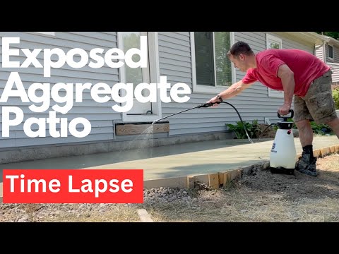 DIY Exposed Aggregate Patio Time Lapse / How to Pour a Concrete Patio