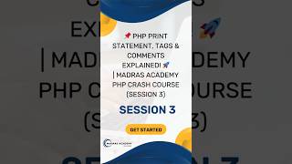 📌 PHP Print Statement, Tags & Comments Explained! 🚀 | PHP Crash Course Shorts | Session 3