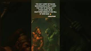 Dassa Mai Reality ⚔️ Hanuman vs Makaradhwaj 💀 Blood Meets Dharma 🔥 #supreme #reality #shubh #shorts