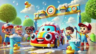 🧽🚗 Wash the Race Car Clean! 💦🎶 | Scrub-a-Dub Fun for Kids 👧👦✨| Nursery Rhymes & Kids Songs
