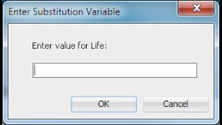 Substitution Variables In Oracle SQL