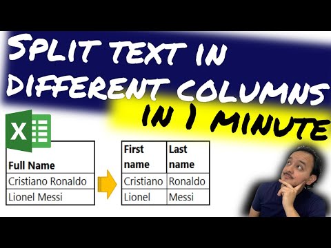 🆎➡️🅰️🅱️ How to split text into columns in Excel in 1 minute