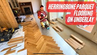 Herringbone Engineered Parquet Flooring on Underlay