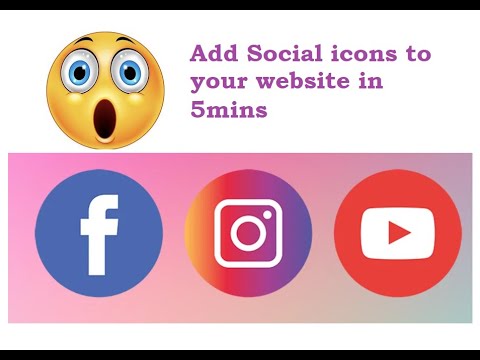 How to add social icons to your Website !!  | Responsive Web design |Easy and free tutorial |