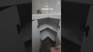 L型廚具轉角大收納 1one 科技廚衛 #翻修 #裝潢 #淋浴門 #廚具 #系統櫃 #泥作 #地板 #衛浴設備