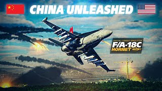 China Unleashed | Surprise Air Strike On US Base | F/A-18C Hornet | Digital Combat Simulator | DCS |